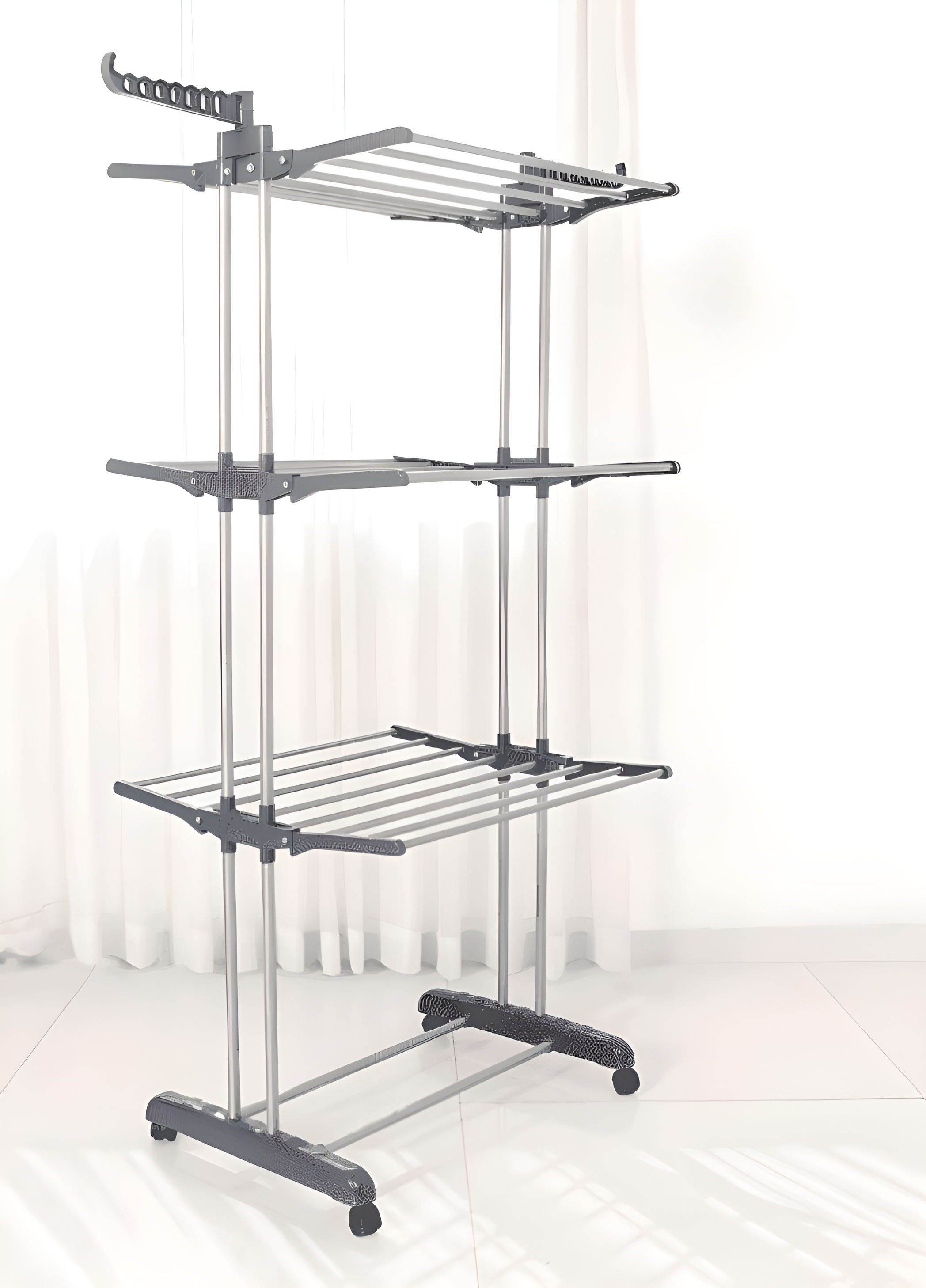 3-tier-foldable-drying-rack-wheels